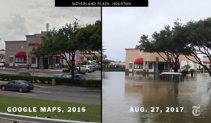 Houston : Avant et après le passage de l'ouragan Harvey