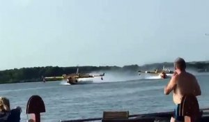 Collision entre un Canadair et une péniche (Vallabrègues)