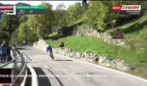 Le Tour de Lombardie : Un coureur belge fait une impressionnante chute (Vidéo)