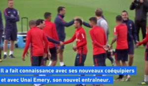 Foot - PSG : Premier entrainement du duo Neymar - Mbappé