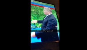 Ce météorologiste lache un prout en plein direct à la TV !