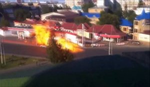 Terrible explosion dans une station essence de russie