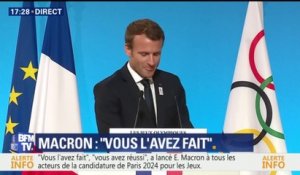 JO 2024 à Paris: "Vous avez réussi à faire taire les grincheux", sourit Emmanuel Macron
