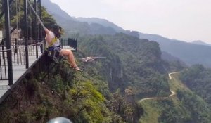 Il ne vaut pas avoir le vertige pour monter sur cette balançoire !