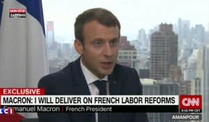 Emmanuel Macron tacle les manifestations contre la loi Travail depuis les États-Unis (Vidéo)