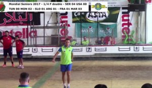 Quarts de finale du double, Mondial Seniors, Casablanca 2017