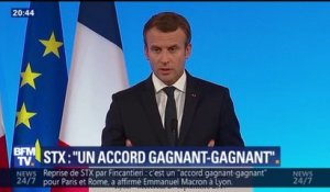 Reprise de STX: "Un accord gagnant-gagnant", assure Emmanuel Macron
