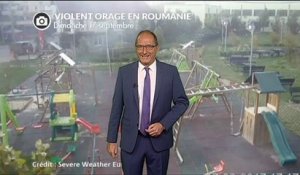 Une cour d'école saccagée par un orage en Roumanie : des images étonnantes !