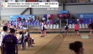 Troisième tour, tir rapide en double, Club Elite Féminin J1, Bourg en Bresse contre Bièvre Isère, octobre 2017