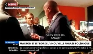Emmanuel Macron dénonce ceux qui "foutent le bordel au lieu de chercher du travail après une manifestation de GM&S