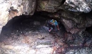 Il n'aurait pas du déranger ces insectes dans la grotte... Impressionnant