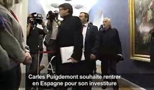 Puigdemont souhaite rentrer en Espagne pour son investiture