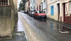 Fortes pluies : la rue du Nouveau-Monde sous l’eau
