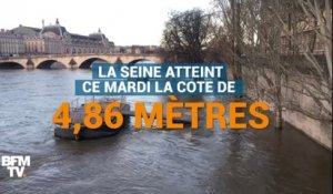 Crue à Paris: la Seine n'a pas fini de grimper