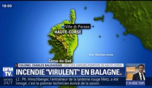 Corse: les pompiers combattent un incendie "très virulent" en Balagne