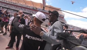 Grand Prix des Etats-Unis - Usain bolt avec Hamilton