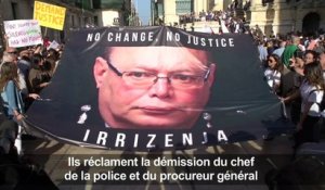 Les Maltais manifestent après le meurtre de la journaliste