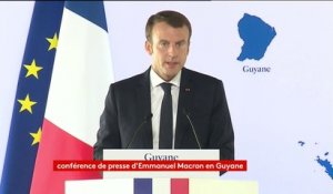 Guyane : le rôle de l'Etat "n'est pas de céder à des pressions, quelles qu'elles soient" dit Emmanuel Macron