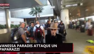 Vanessa Paradis énervée, elle attaque un paparazzi à l’aéroport de Los Angeles (Vidéo)