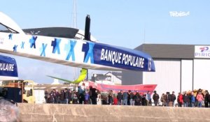 Lorient. Mise à l'eau du maxi "Banque Populaire IX"