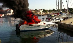 Un bateau en feu à Carro, le drame évité de justesse
