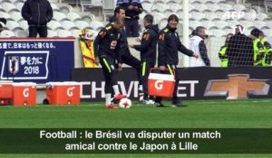 Football: entraînement du Brésil avant l'amical face au Japon