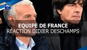 Réaction de Didier Deschamps après Allemagne-France (2-2)