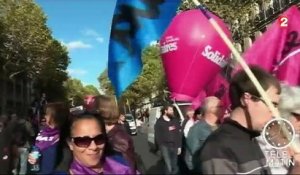 Grève : CGT et FO manifestent contre la politique d'Emmanuel Macron
