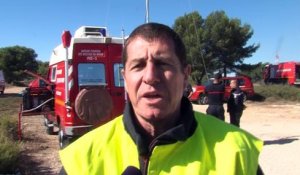L'interview du LCL Monet commandant les opérations et les pompiers en action