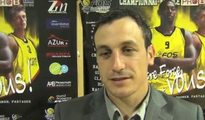 la réaction du coach Fosséen, Rémi Giuitta après la victoire face à Limoges