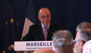 Le Ministre de l'Intérieur Bernard Cazeneuve à Marseille ce vendredi 25 mars 2016.