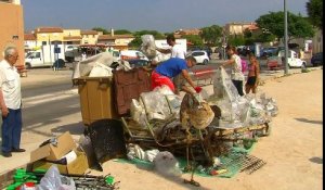 Nicolas Jarossay et Cecile Bernardon pour le bilan du nettoyage du port et des plages de Carro