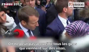 Emmanuel Macron à une migrante: «Si vous n'êtes pas en danger, il faut retourner dans votre pays»