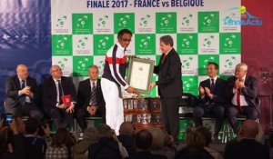 Coupe Davis 2017 - FRA-BEL - Yannick Noah récompensé par le Hall of Fame et l'ITF