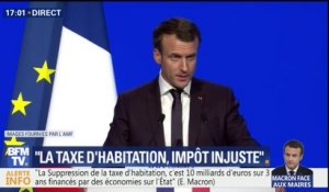 Macron devant les maires : "La taxe d'habitation est un impôt profondément injuste"