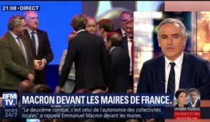 Emmanuel Macron devant les maires de France