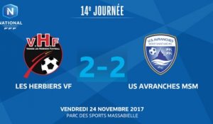 J14 :  Vendée Les Herbiers Football - US Avranches (2-2), le résumé
