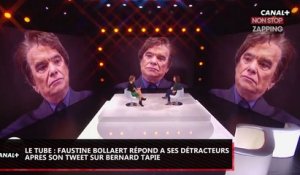 Le Tube : Faustine Bollaert répond à ses détracteurs après son tweet sur Bernard Tapie (vidéo)