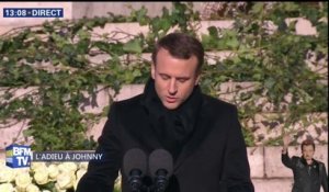 Réécoutez en intégralité l’éloge funèbre de Johnny Hallyday prononcé par Emmanuel Macron