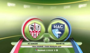 Résumé de AC Ajaccio - HAC (1-0) du 09/12/2017