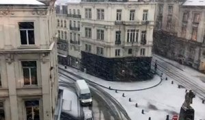 Bruxelles sous la neige (11 décembre 2017)
