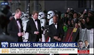 L'équipe de "Star Wars: les Derniers Jedi" sur le tapis rouge pour l'avant-première à Londres