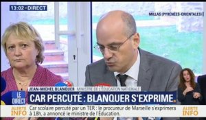 Accident à Millas: Jean-Michel Blanquer "soutient le travail de la parole"