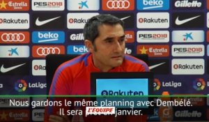 Foot - ESP - Barça : Valverde «Dembélé sera prêt en janvier»