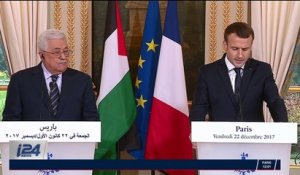 Rencontre entre Mahmoud Abbas et Emmanuel Macron à l'Elysée