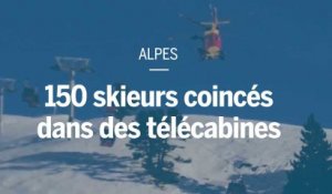 Dans les Alpes, 150 personnes coincées dans des télécabines sont évacuées par hélicoptère