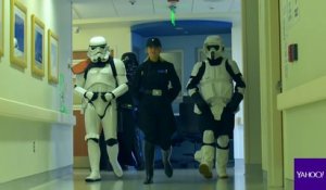 Visite d'un hôpital par les troupes de Star Wars pour les enfants malades à Noël !