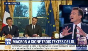 "Ces textes vont permettre d'améliorer la rétribution du travail et le pouvoir d'achat des Français", assure Emmanuel Macron