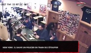 New York : Un client d’un restaurant sauve un policier en train de s’étouffer (Vidéo)