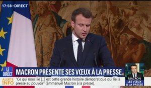 Emmanuel Macron: "La liberté de la presse est malmenée jusqu'en Europe"